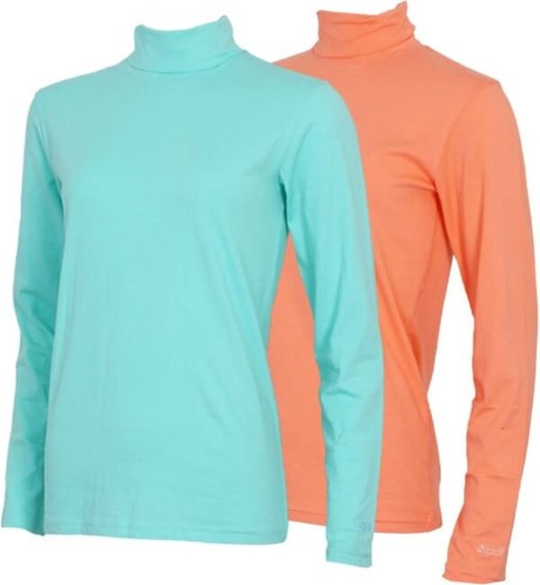 2-Pack Campri Skipully - Wintersportpully - Dames - Aruba blue/Salmon (652) - maat S