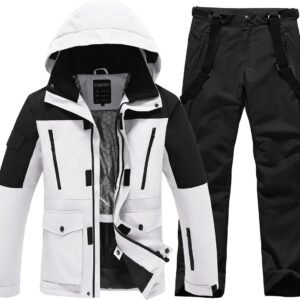 2-delige waterdichte en winddichte skipak voor heren - ideale set voor skiën en snowboarden