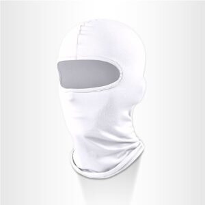 2-pack Balaclava gezichtsmasker motorfiets fiets hoofddoek wandelen skateboard hoofd sokken, zonbescherming voor mannen en vrouwen, wit