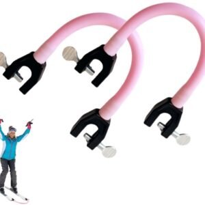 2 stuks - ski tip connector - snowboard tip clips - ski trainingshulpmiddel - eenvoudige wig - voor beginners en skitraining - roze - 22cm