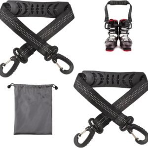2st Skischoen Draagriemen met Opbergtas, Draagbare Ski-Draagriemen Rugzakriemen Ski-Schouderriem Ski-Tas Schouderriem Skate-Riem Rolschaatsriem Ski-Accessoires