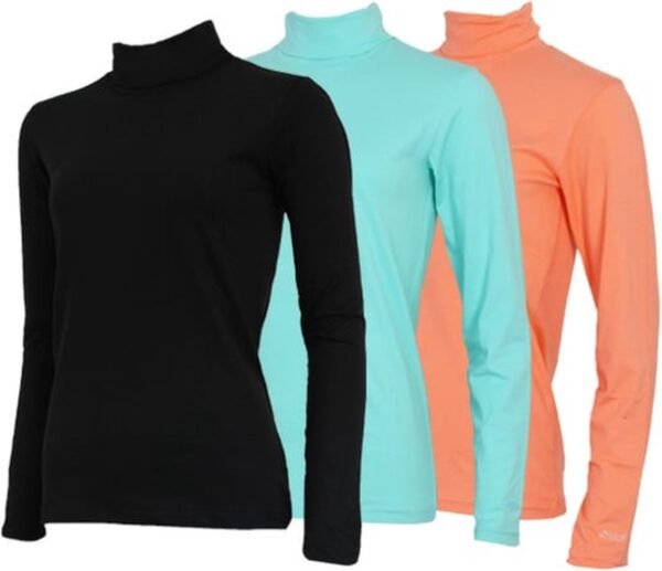 3-Pack Campri Skipully - Wintersportpully - Dames - Black/Aruba blue/Salmon (656) - maat L