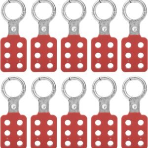 6-Holes Aluminium Lockout Tagout Hasp voor Auto's, 10 Stuks Lock Out Kits voor Veiligheid in de Chemische Industrie, Elektriciteit en Mijnbouw