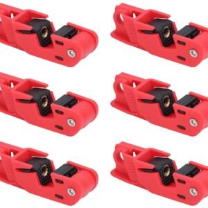 6-delige set schakelaarslot voor veilig tagout en lockout, ideaal voor standaard enkel- en dubbelpolige schakelaars
