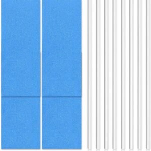 8pcs Snowboard Repair Kit - 6mm P-Tex Stick - P-Tex Basic Filler met Sandpaper - Ski Repair Kit voor Bescherming van Skis en Snowboards (White)