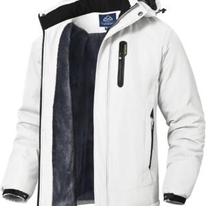 Ademende en Waterdichte Ski-Jack voor Heren - Warm Gevoerd en Winddicht Outdoor Jacket met Afneembare Capuchon