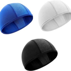 Allecto - Fietsen Hoed - Zomer - Sneldrogende - Zwart - Running Caps - Fietsen Jogging Running Motorfiets Sport - Skiën - Snowboarden - Outdoor - 3 Stuks - Geschikt voor alle maten.