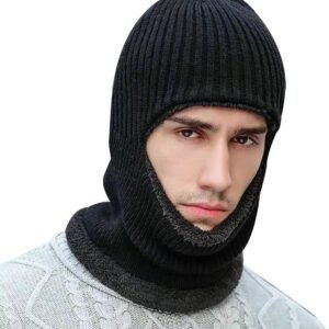 Allecto - Motorfiets Balaclava - Winddicht Thermisch - Zwart 56CM - Ski Masker - Ademend - Universele Maat - Geschikt voor Fietsen Skiën Snowboarde...