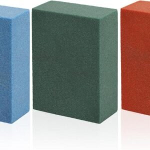 Allecto Plus - Gummy Rubberen Schuursteen voor Snowboard en Ski - Set van 3 - voor Bramenverwijdering - Blauw, Groen, Rood - 60, 120, 240 Korrel - 5x4x2cm.