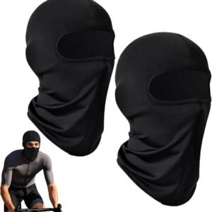 Allecto Premium - Ademend Lichtgewicht Bivakmuts Gezichtsmasker voor Skiën Motorrijden Fietsen - UV-Beschermend - Zwart