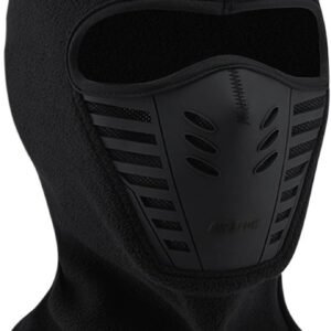 Allecto - Windproof Sportmasker - Skiën - Ademend en Multifunctioneel - Zwart - Volledig Hoofddeksel - Ideaal voor Outdoor Sporten - One Size - Per...