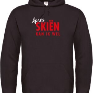 Après skiën kan ik wel wintersport hoodie zwart M - soBAD. | Foute apres ski outfit | kleding | verkleedkleren | wintersporttruien | wintersport dames en heren
