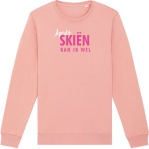 Après skiën kan ik wel wintersport sweater canyon pink L - fluor roze | Foute apres ski outfit | kleding | verkleedkleren | wintersporttruien | wintersport dames en heren | crewneck