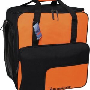 BRUBAKER Skischoen tas - Snowboardschoen tas - Rugzak - Helmtas - Wintersport tas met apart schoenenvak - 43 L - Oranje - Zwart