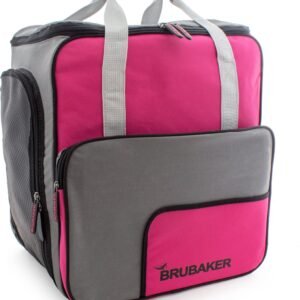 BRUBAKER Skischoen tas - Snowboardschoen tas - Rugzak - Helmtas - Wintersport tas met apart schoenenvak - 43 L - Roze - Grijs - Limited Edition