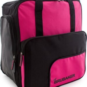BRUBAKER Skischoen tas - Snowboardschoen tas - Rugzak - Helmtas - Wintersport tas met apart schoenenvak - 43 L - Roze - Zwart - Limited Edition