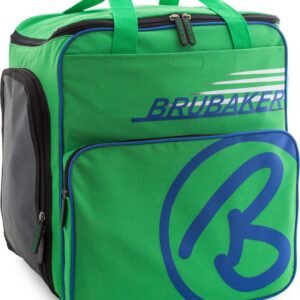 BRUBAKER Super Champion - Skischoen tas - Snowboardschoen tas - Rugzak - Helmtas - Wintersport tas met apart schoenenvak - 43 L - Groen - Blauw - Limited Edition