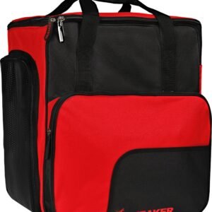 BRUBAKER Super Function Skischoen tas - Snowboardschoen tas - Rugzak - Helmtas - Wintersport tas met apart schoenenvak - 43 L - Rood Grafiet