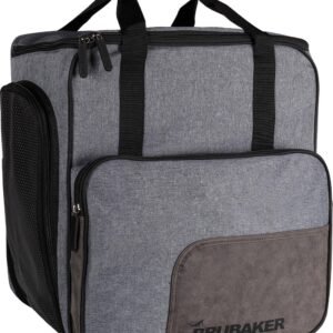 BRUBAKER Super Performance Skischoen tas - Snowboardschoen tas - Rugzak - Helmtas - Wintersport tas met apart schoenenvak - 43 L - Grijs gemêleerd Zwart