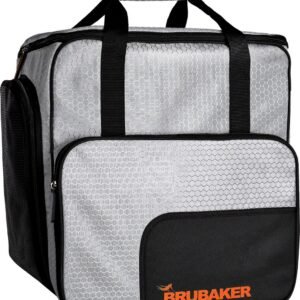 BRUBAKER SuperTec Skischoen tas - Snowboardschoen tas - Rugzak - Helmtas - Wintersport tas met apart schoenenvak - 43 L - Zilver-Oranje