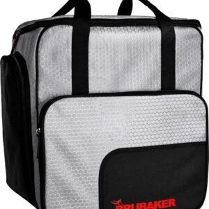 BRUBAKER SuperTec Skischoen tas - Snowboardschoen tas - Rugzak - Helmtas - Wintersport tas met apart schoenenvak - 43 L - Zilver Rood
