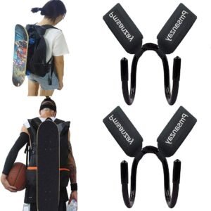 Backpack Hanger - Board Drager - Skateboard Vervoer - Verstelbare Banden - 2 Stuks - Zwart