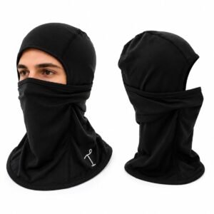 Bivakmuts - Balaclava - Ski Masker - Motor Gezichtsmasker - Nekwarmer - Stretch & Ademend - Te gebruiken onder de helm voor motor, ski, fiets & outdoor - Unisex - One Size - Zwart
