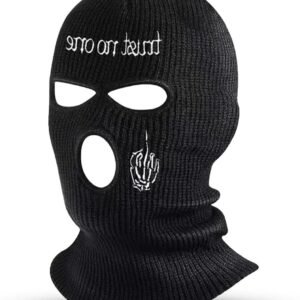 Bivakmuts met 3 gaten - Skimasker voor outdoor activiteiten - Dun en ademend - Winddicht - Winter/zomer fiets gezichtsmasker - Unisex .