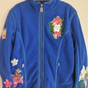 Bogner NEHLE fleece trui met borduursels - Blauw - Maat xs / 104-110