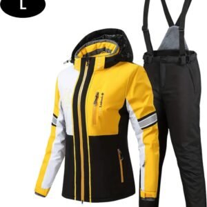 Bovista Ski Suit - Skipak - SkiBroek - Wintersport - Skijas - Dames - 2-Delig - Geel - Maat L