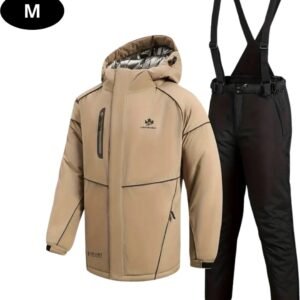 Bovista Ski Suit - Skipak - SkiBroek - Wintersport - Skijas - Heren - 2-Delig - Beige - Maat M