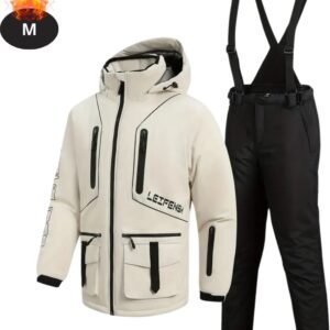 Bovista Skipak - SkiBroek - Skijas - Ski Suit - Wintersport - Heren - 2-Delig - Beige- Maat M