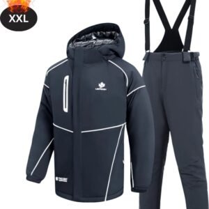 Bovista Skipak - SkiBroek - Skijas - Ski Suit - Wintersport - Heren - 2-Delig - Donkergrijs - Maat XXL