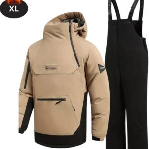 Bovista Skipak - SkiBroek - Skijas - Ski Suit - Wintersport - Heren - 2-Delig - Khaki - Maat XL
