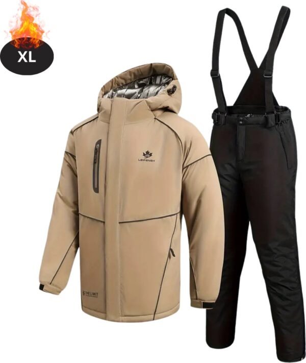 Bovista Skipak - SkiBroek - Skijas - Ski Suit - Wintersport - Heren - 2-Delig - Khaki - Maat XL