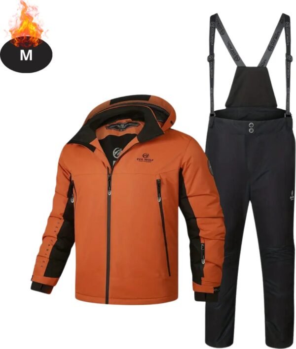 Bovista Skipak - SkiBroek - Skijas - Ski Suit - Wintersport - Heren - 2-Delig - Oranje - Maat M