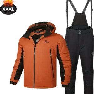 Bovista Skipak - SkiBroek - Skijas - Ski Suit - Wintersport - Heren - 2-Delig - Oranje - Maat XXXL