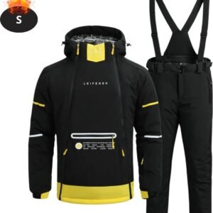 Bovista Skipak - SkiBroek - Skijas - Ski Suit - Wintersport - Heren - 2-Delig - Zwart - Maat S