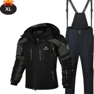Bovista Skipak - SkiBroek - Skijas - Ski Suit - Wintersport - Heren - 2-Delig - Zwart - Maat XL