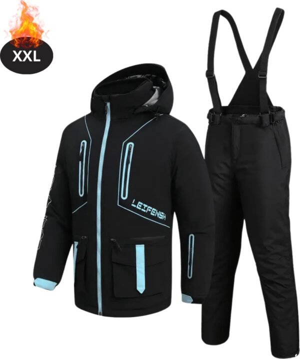 Bovista Skipak - SkiBroek - Skijas - Ski Suit - Wintersport - Heren - 2-Delig - Zwart - Maat XXL