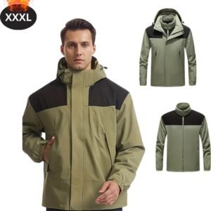 Bovista Skipak - SkiBroek - Skijas - Ski Suit - Wintersport - Heren - Winter - Warm Fleece - Legergroen - Maat XXXL