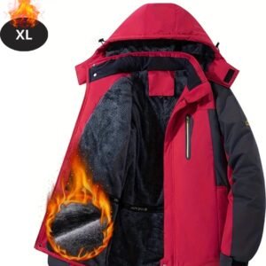 Bovista Skipak - SkiBroek - Skijas - Ski Suit - Wintersport - Heren - Winter - Warm Fleece - Rood - Maat XL