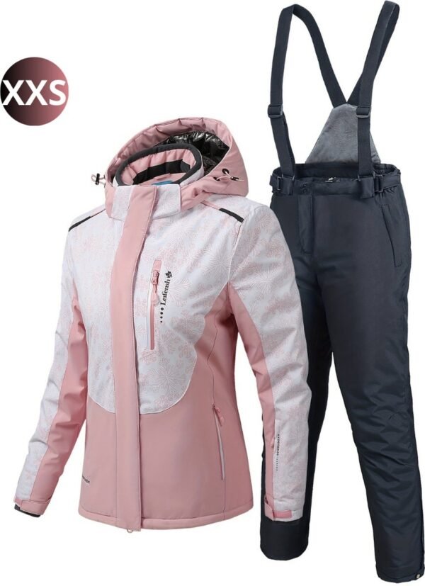 Bovista Skipak - SkiBroek - Wintersport - Skijas - Ski Suit - Dames - 2-Delig - Zalmroze - Maat XXS