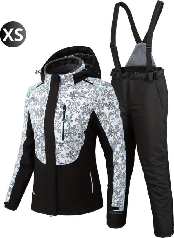 Bovista Skipak - SkiBroek - Wintersport - Skijas - Ski Suit - Dames - 2-Delig - Zwart - Maat XS