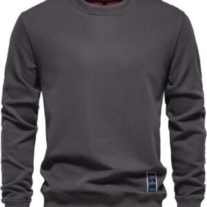Casual heren sweatshirt met ronde hals en lange mouwen - Fleece gevoerd - Diverse kleuren en maten