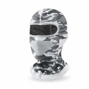 Cloudy - Ski Masker - Bivak - Bivakmuts - Gezichtmasker - Motor / Scooter / Fiets - Gezichtsmasker - Camouflage - grijs & wit