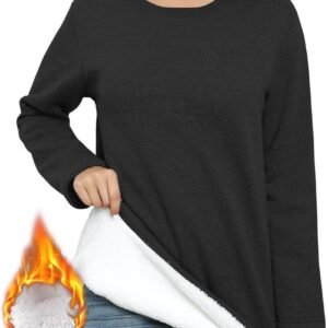Dames Fleece Sweatshirt zonder Capuchon - Lange Mouwen Ronde Hals - Perfect voor Herfst en Winter