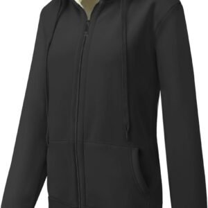 Dames Hoodie - Fleece Vest - Winter Kleding - Zachte Voering - Zwart