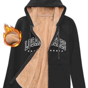Dames Hoodie Jas Winterjas Los Angeles Warm Dik Vest Oversized Capuchon Casual Mode Outdoor Sport Top