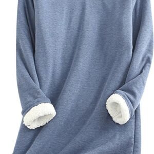 Dames Pullover - Fleece Trui - Warm Blijven - Sherpa Gevoerd - Diverse Maten